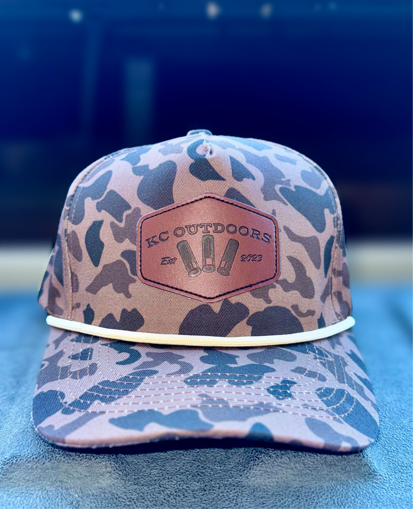 “Limited Edition” KC Camo Leather Patch Hat