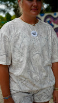 Oversized White Camo Patch Tee