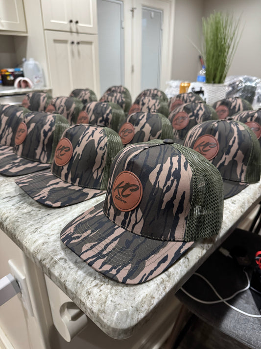 “LIMITED EDITION” KC CAMO LEATHER PATCH TRUCKER HAT