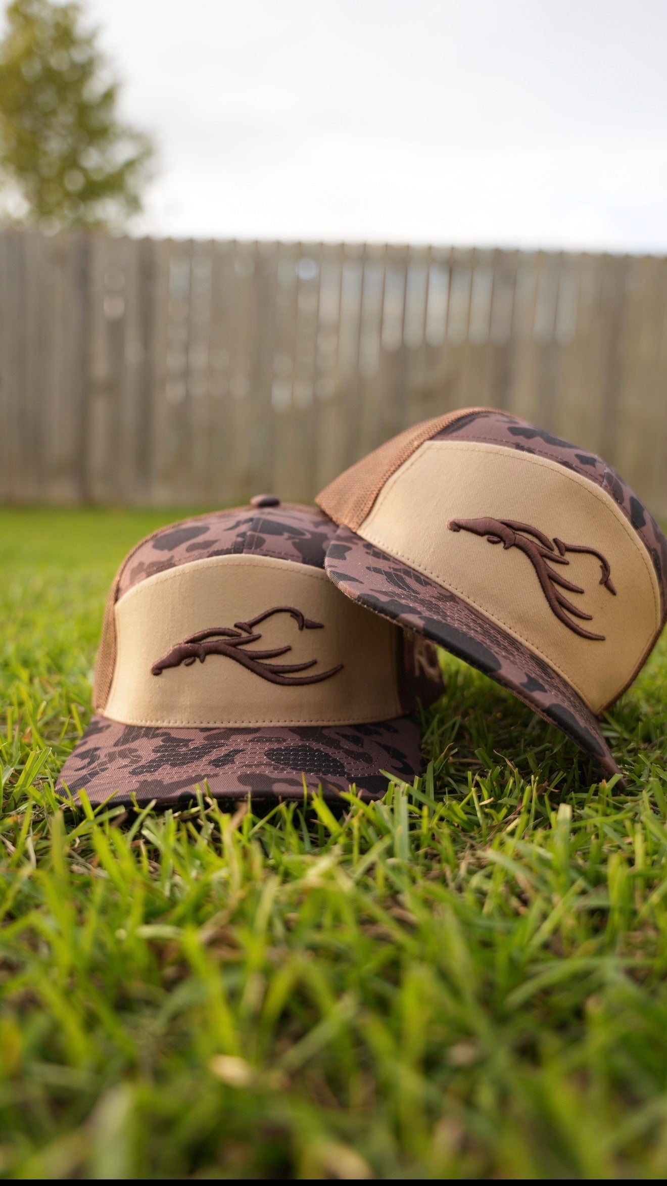 Brush Tan Camo 7 Panel Hat