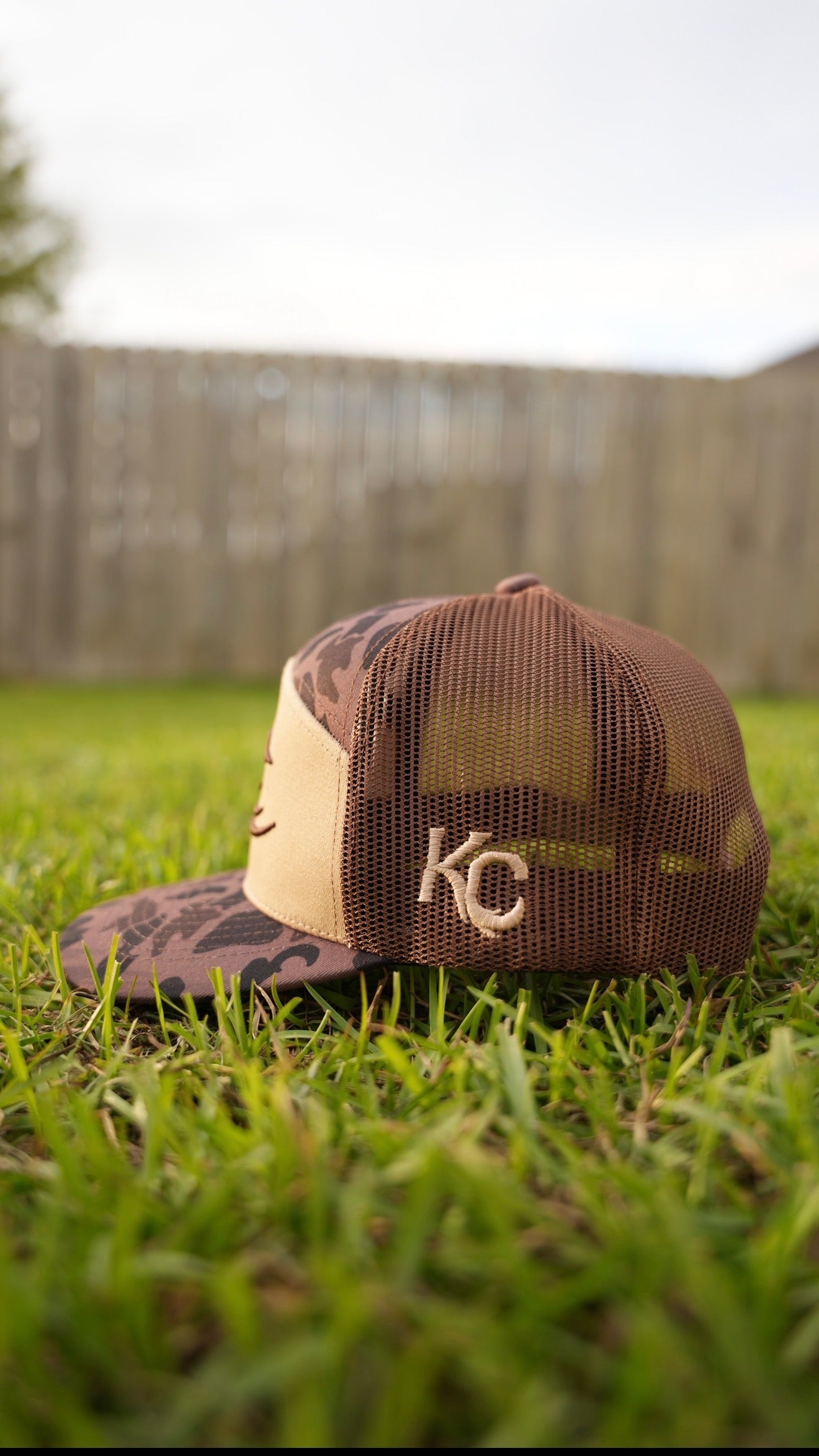 Brush Tan Camo 7 Panel Hat