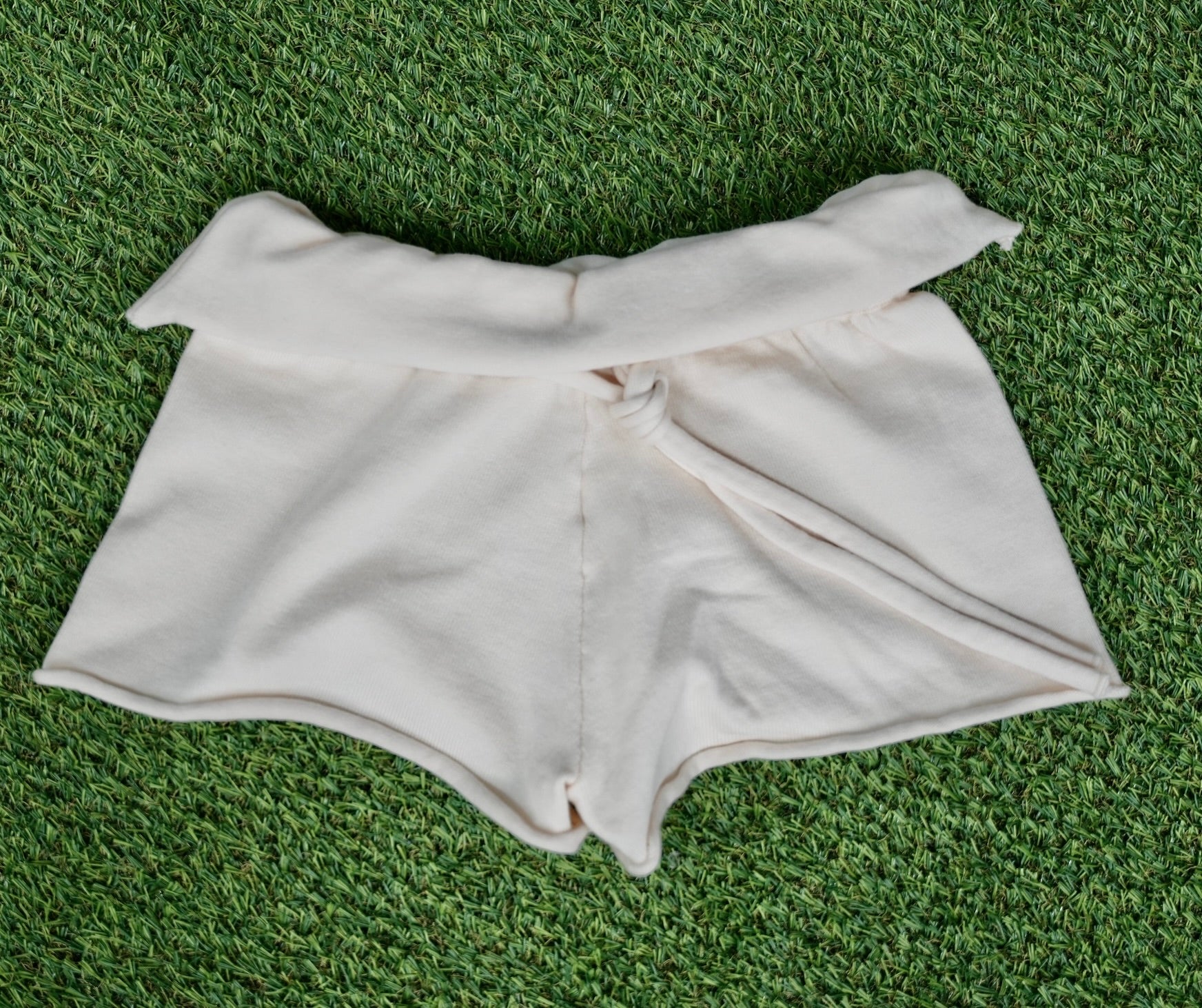 Cream Tie Cover Up Shorts