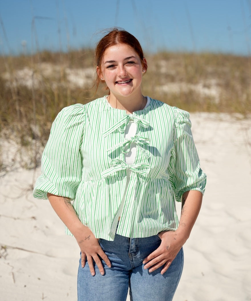 Stripe Bow Shirt