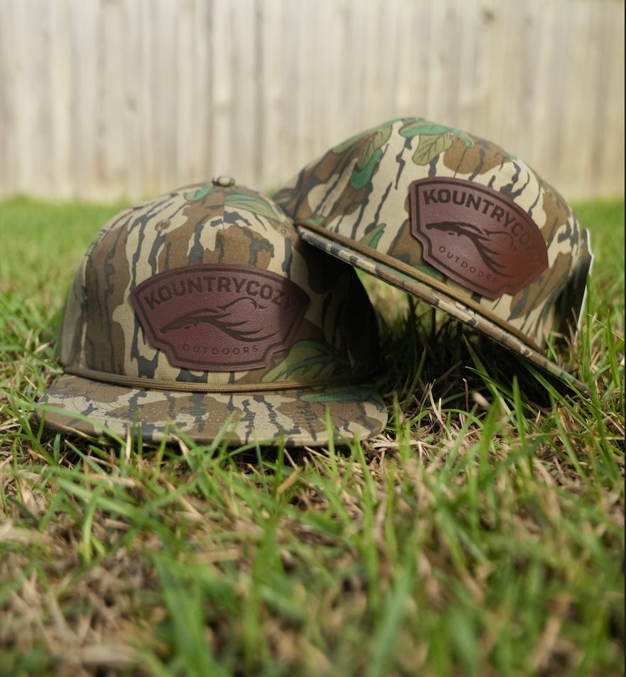Green Leaf Bottomland Leather Patch Hat