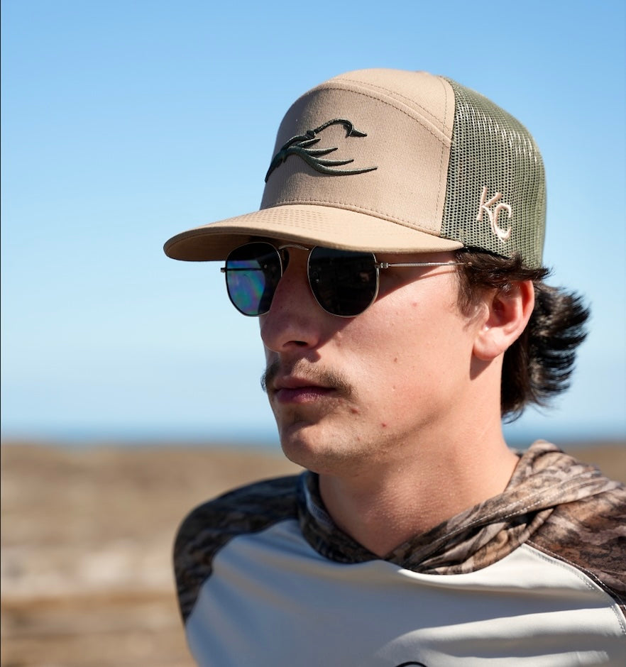 Olive/Tan 7 Panel Hat