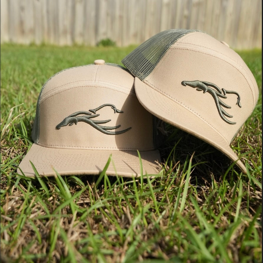 Olive/Tan 7 Panel Hat